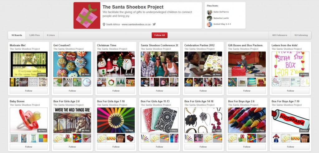 Santa Shoebox - Pinterest