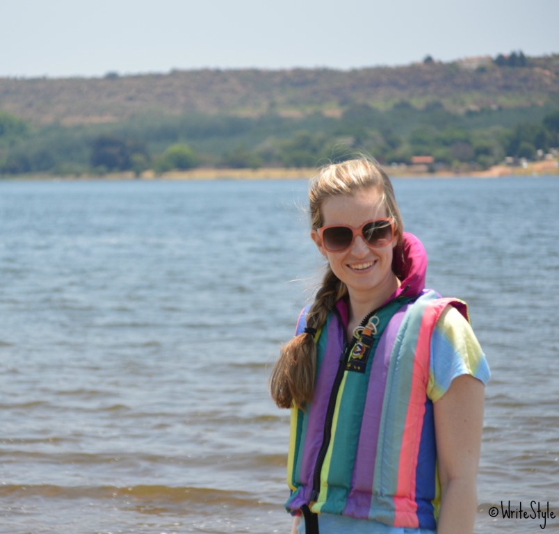 Me, getting ready to go out sailing on Bronkhorstpruit Dam