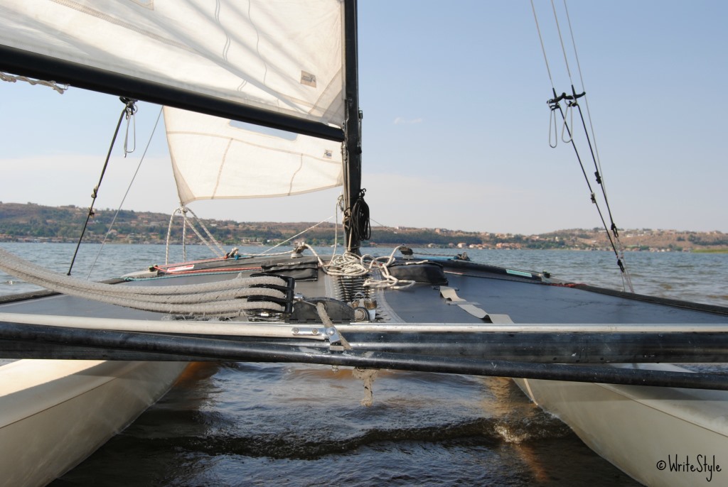 Hobie Cat sailing on Bronkhorstpruit Dam